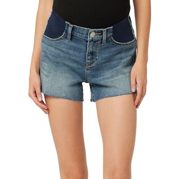 NWT HUDSON JEANS Gemma Mid Rise Maternity Denim Shorts Size 29